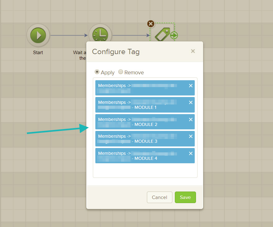 Infusionsoft Tags to Grant Course Module Access