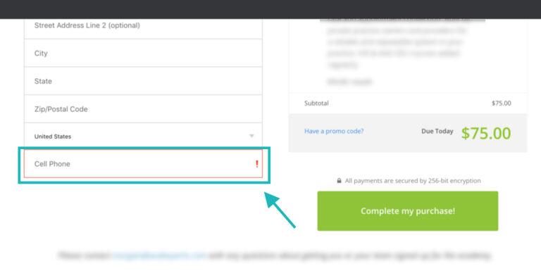 Updated Spiffy Order Form Field