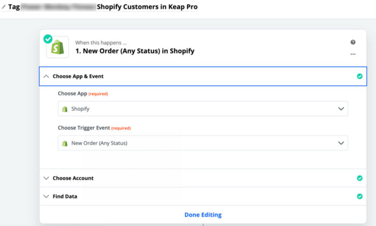 Shopify Zap